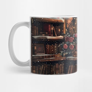 Fantasy winter starry night window Mug